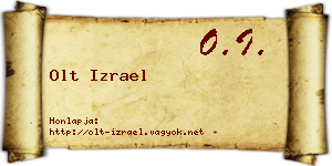 Olt Izrael névjegykártya